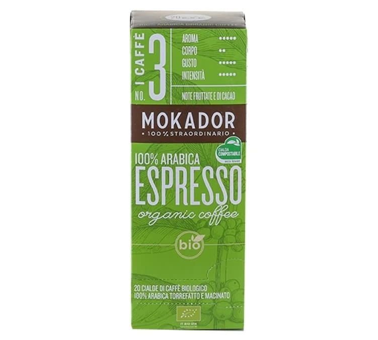 20 Dosettes ESE Arabica Bio - MOKADOR CASTELLARI 1 20 Dosettes ESE Arabica Bio - MOKADOR CASTELLARI