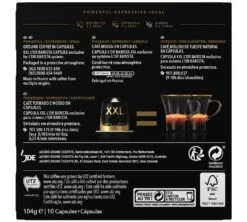 Pack 50 Capsules L'Or Barista - XXL Double Ristretto - Intensité 11 -CaféStyle Boutique 10 capsule xxl double ristretto lor barista arriere