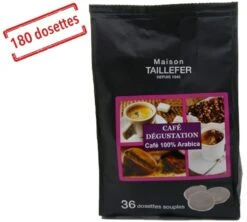 180 Dosettes Souples Dégustation 100% Arabica - MAISON TAILLEFER