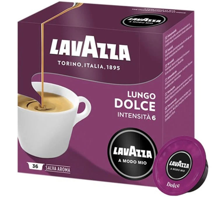 36 Capsules Café A Modo Mio Lungo Dolce- LAVAZZA 1 36 Capsules Café A Modo Mio Lungo Dolce- LAVAZZA