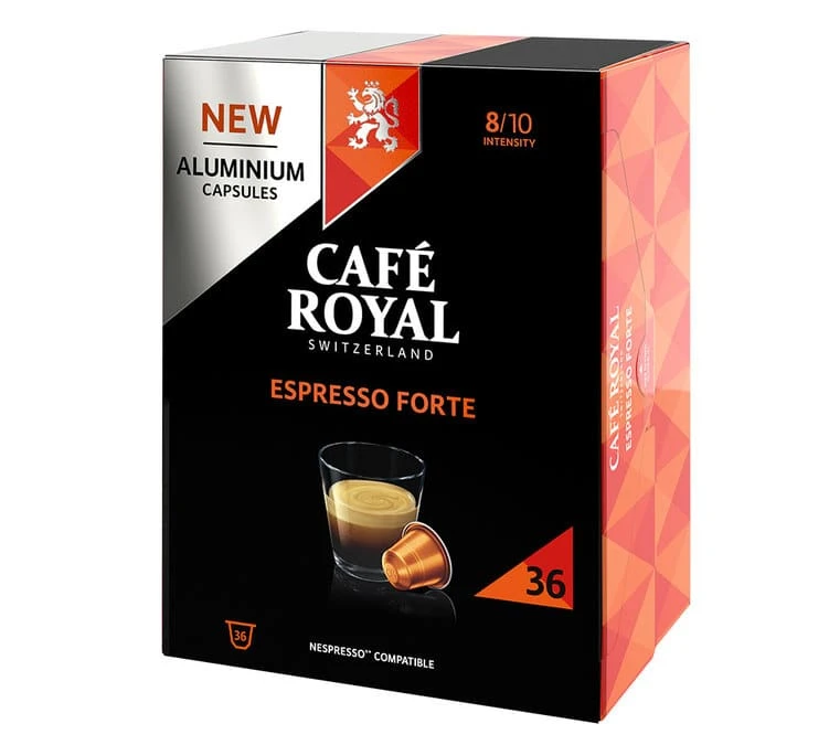 36 Capsules Espresso Forte Compatibles Nespresso® - CAFE ROYAL 1 36 Capsules Espresso Forte Compatibles Nespresso® - CAFE ROYAL