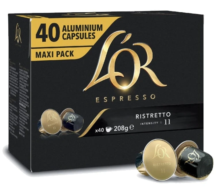 40 Capsules Ristretto Compatibles Nespresso® - L'OR ESPRESSO 1 40 Capsules Ristretto Compatibles Nespresso® - L'OR ESPRESSO