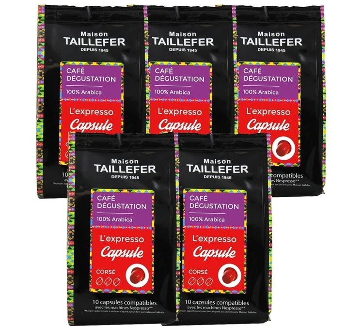 Pack 50 Capsules Expresso Italien - Compatible Nespresso® - MAISON TAILLEFER 1 Pack 50 Capsules Expresso Italien - Compatible Nespresso® - MAISON TAILLEFER