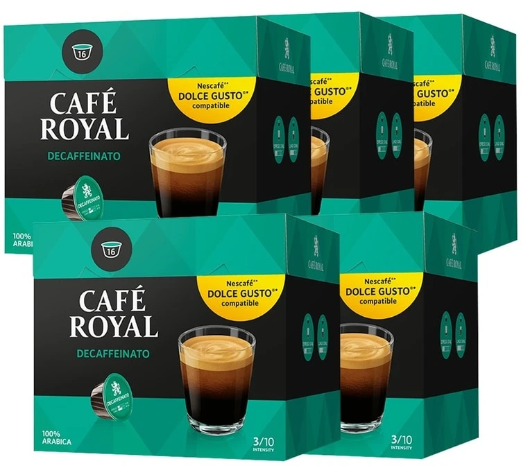 80 Capsules Nescafe® Dolce Gusto® Compatibles Décaféiné - CAFE ROYAL 1 80 Capsules Nescafe® Dolce Gusto® Compatibles Décaféiné - CAFE ROYAL