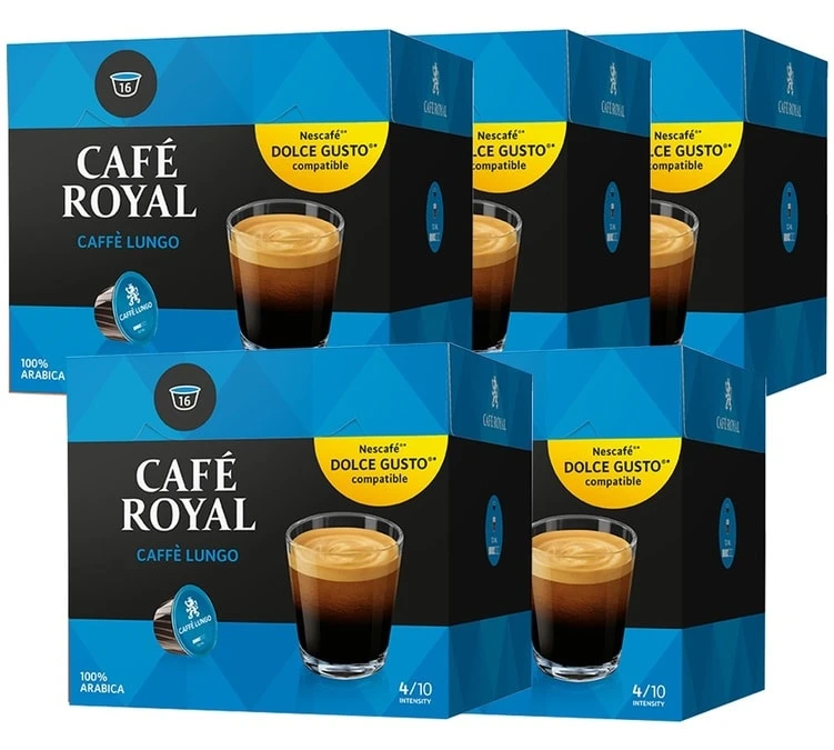 80 Capsules Nescafe® Dolce Gusto® Compatibles Lungo - CAFE ROYAL 1 80 Capsules Nescafe® Dolce Gusto® Compatibles Lungo - CAFE ROYAL