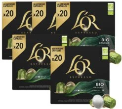Pack 5 X 20 Capsules Café BIO Intensité 9 Compatible Nespresso®- L'OR ESPRESSO