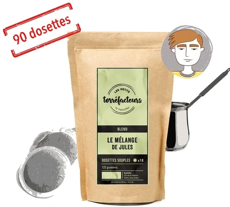 90 Dosettes Souples - Le Mélange De Jules - LES PETITS TORREFACTEURS 1 90 Dosettes Souples - Le Mélange De Jules - LES PETITS TORREFACTEURS