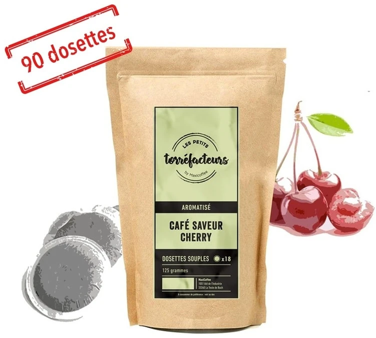 90 Dosettes Souples - Saveur Cerise - LES PETITS TORREFACTEURS 1 90 Dosettes Souples - Saveur Cerise - LES PETITS TORREFACTEURS