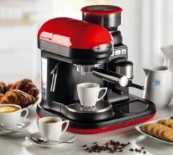 Machine Expresso Avec Broyeur ARIETE Moderna 1318 Rouge -CaféStyle Boutique ariete moderna rouge 5