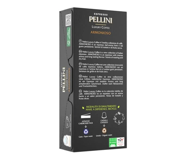 40 Capsules Compatibles Nespresso® Compostables PELLINI - Armonioso 2 40 Capsules Compatibles Nespresso® Compostables PELLINI - Armonioso – Image 2