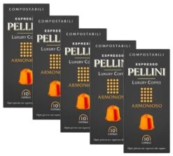 50 Capsules Compatibles Nespresso® Compostables PELLINI - Armonioso