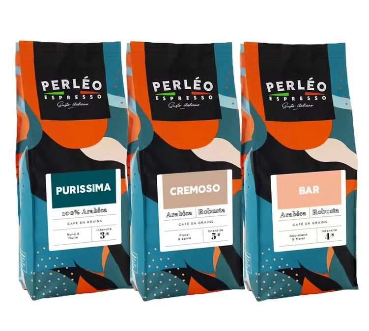 3x250g Café En Grain Coffret Spécial Expresso PERLEO ESPRESSO 1 3x250g Café En Grain Coffret Spécial Expresso PERLEO ESPRESSO