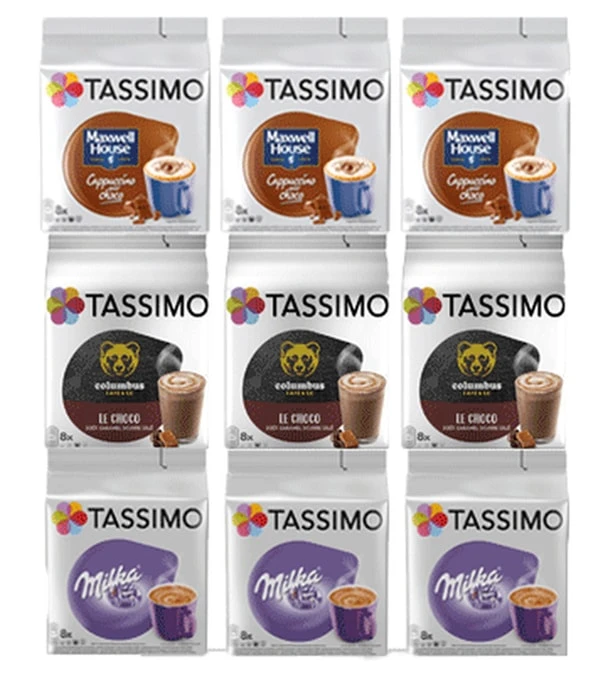 Pack Découverte 104 Dosettes Tassimo - Boissons Chocolatées - TASSIMO 1 Pack Découverte 104 Dosettes Tassimo - Boissons Chocolatées - TASSIMO