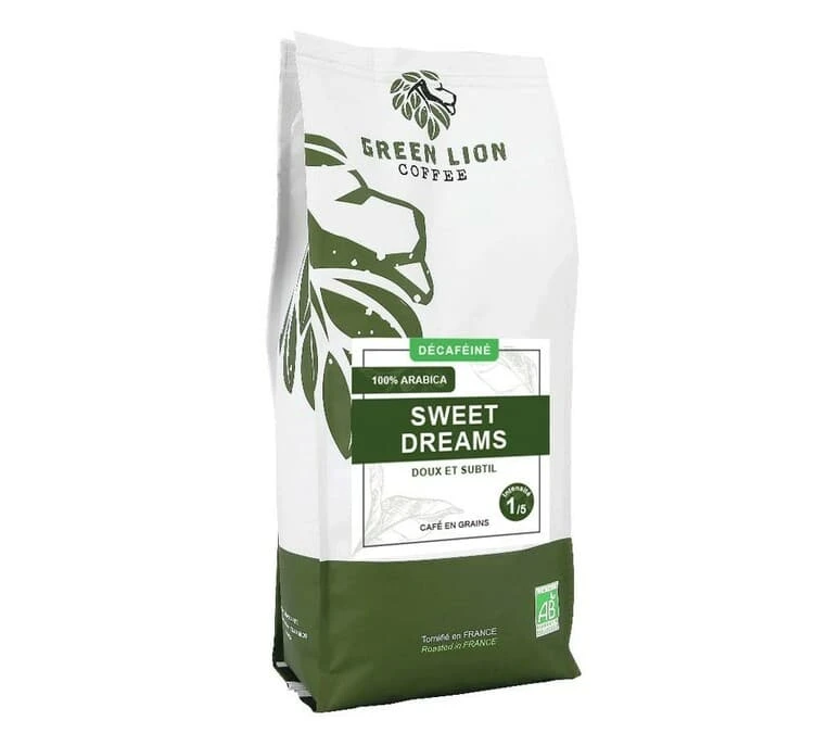 Café En Grains Bio Green Lion Coffee Sweet Dreams - 1kg 1 Café En Grains Bio Green Lion Coffee Sweet Dreams - 1kg