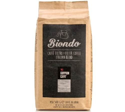 Café En Grains Biondo (torréfaction Filtre) 100% Arabica - 500g - Goppion Caffe