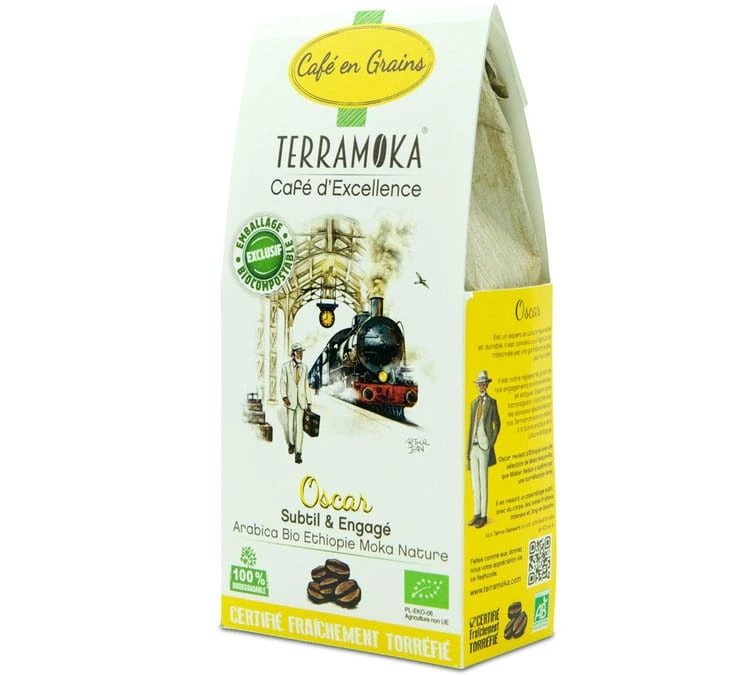 Café En Grains 100% Arabica Bio Oscar - Ethiopie - 200g - TERRAMOKA 1 Café En Grains 100% Arabica Bio Oscar - Ethiopie - 200g - TERRAMOKA