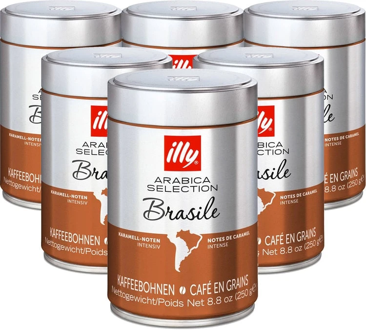 Café En Grains Illy Monoarabica Brasile - 6x250 Gr 1 Café En Grains Illy Monoarabica Brasile - 6x250 Gr