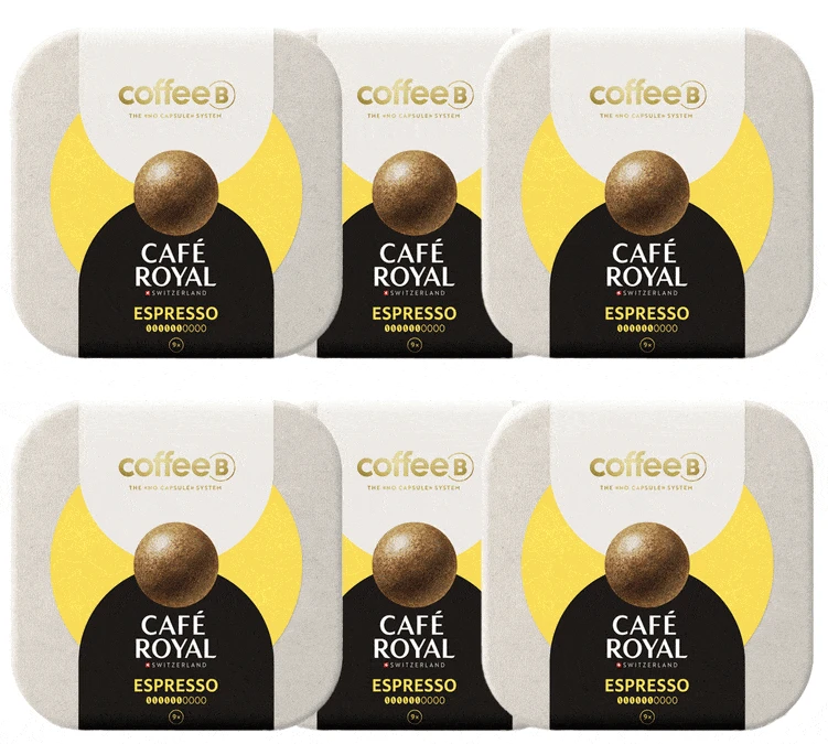 54 Boules De Café Expresso Compatibles CoffeeB - CAFÉ ROYAL 1 54 Boules De Café Expresso Compatibles CoffeeB - CAFÉ ROYAL