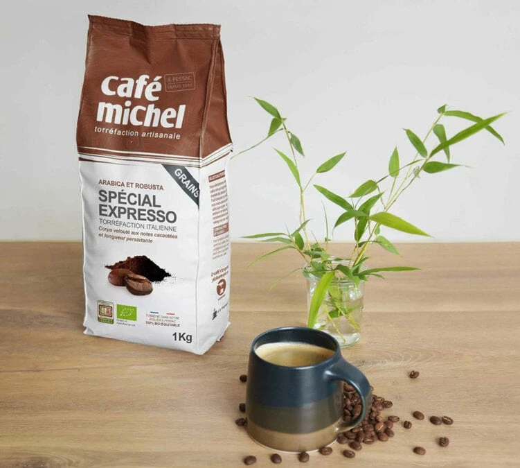 1 Kg Café En Grain Bio Spécial Expresso - Café Michel 2 1 Kg Café En Grain Bio Spécial Expresso - Café Michel – Image 2