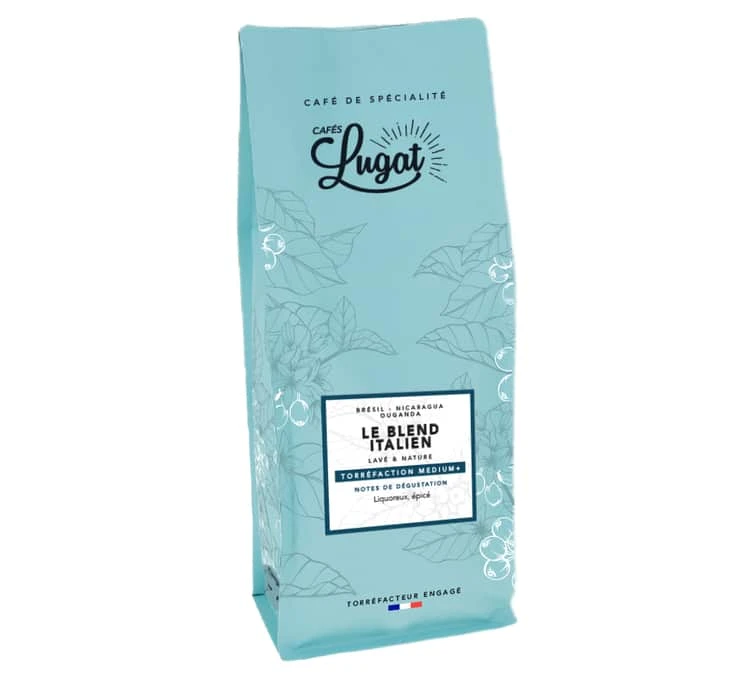 1kg Café En Grain Le Blend Italien - CAFES LUGAT 1 1kg Café En Grain Le Blend Italien - CAFES LUGAT