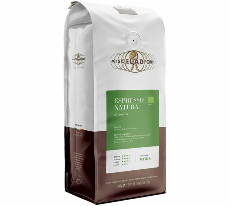 1kg Café En Grain Bio Espresso Natura - Miscela D'Oro 1 1kg Café En Grain Bio Espresso Natura - Miscela D'Oro