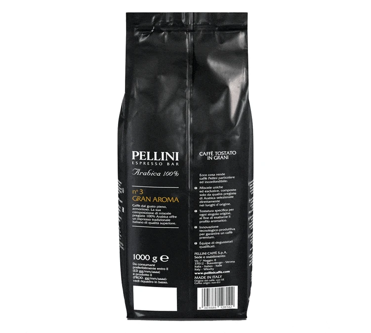 1kg Café En Grain Gran Aroma N°3 - PELLINI 6 1kg Café En Grain Gran Aroma N°3 - PELLINI – Image 6