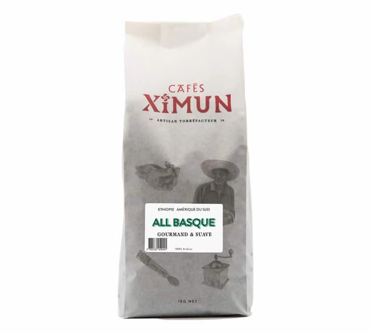 1kg Café En Grain All Basque Pur Arabica - CAFES XIMUN 1 1kg Café En Grain All Basque Pur Arabica - CAFES XIMUN