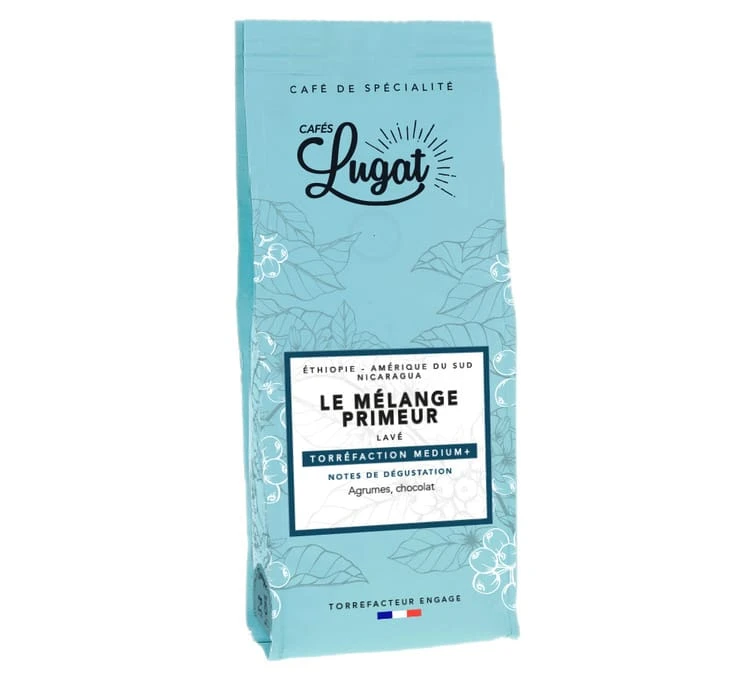 Café Moulu : Le Mélange Primeur (M) - 250g - Cafés Lugat 1 Café Moulu : Le Mélange Primeur (M) - 250g - Cafés Lugat