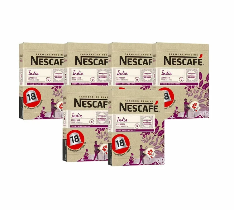 108 Capsules Compatibles Nespresso® - India - NESCAFE FARMERS ORIGINS 1 108 Capsules Compatibles Nespresso® - India - NESCAFE FARMERS ORIGINS