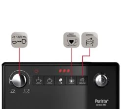 MELITTA Purista® F230-104 Noir Mat Garantie 3 Ans -CaféStyle Boutique expresso broyeur melitta purista noir mat profil