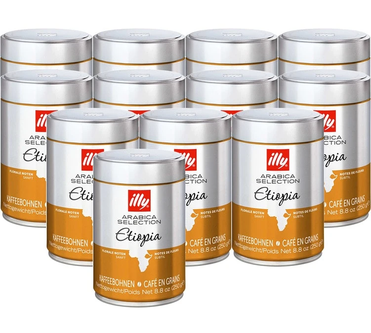 Café En Grains Illy Monoarabica Ethiopie - 12x250g - Illy 1 Café En Grains Illy Monoarabica Ethiopie - 12x250g - Illy