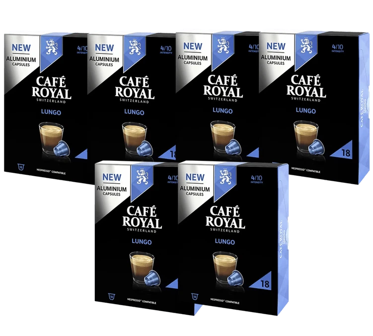 Pack 108 Capsules Lungo - Compatible Nespresso® - CAFE ROYAL 1 Pack 108 Capsules Lungo - Compatible Nespresso® - CAFE ROYAL