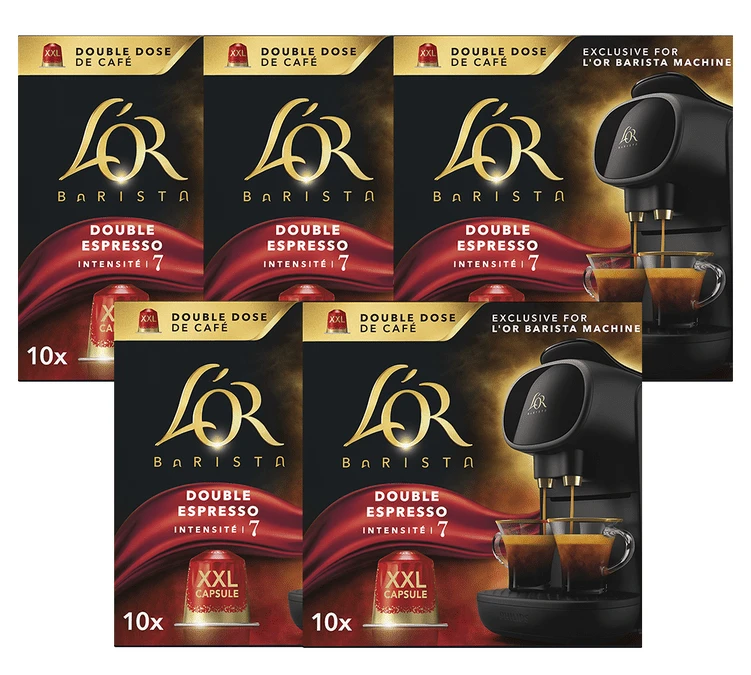 Pack L'Or Barista XXL - Double Splendente - 5x10 Capsules 1 Pack L'Or Barista XXL - Double Splendente - 5x10 Capsules