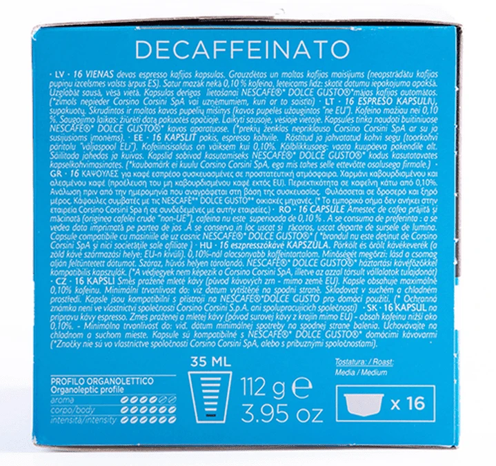 80 Capsules Nescafe® Dolce Gusto® Compatibles Gran Riserva Decaffeinato - CAFFE CORSINI 2 80 Capsules Nescafe® Dolce Gusto® Compatibles Gran Riserva Decaffeinato - CAFFE CORSINI – Image 2