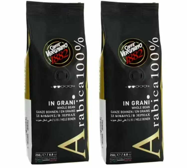 Café En Grains 100% Arabica - 250g X 2 - Caffè Vergnano 1 Café En Grains 100% Arabica - 250g X 2 - Caffè Vergnano