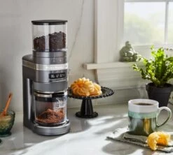 Moulin à Café KITCHENAID Artisan 5KCG8433EMS Gris étain -CaféStyle Boutique kitchenaid moulin gris 4