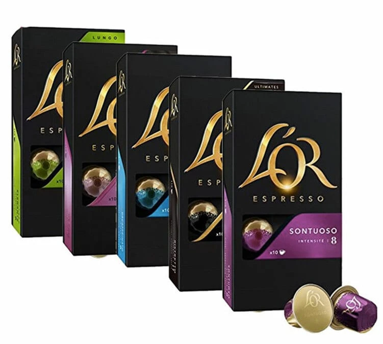 Pack Découverte 50 Capsules L'Or - Compatibles L'or Barista Et Nespresso® 1 Pack Découverte 50 Capsules L'Or - Compatibles L'or Barista Et Nespresso®