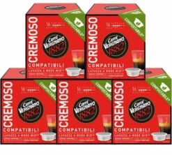 Caffè Vergnano 80 Capsules Compostables Compatibles A Modo Mio Lavazza Cremoso - CAFFE VERGNANO