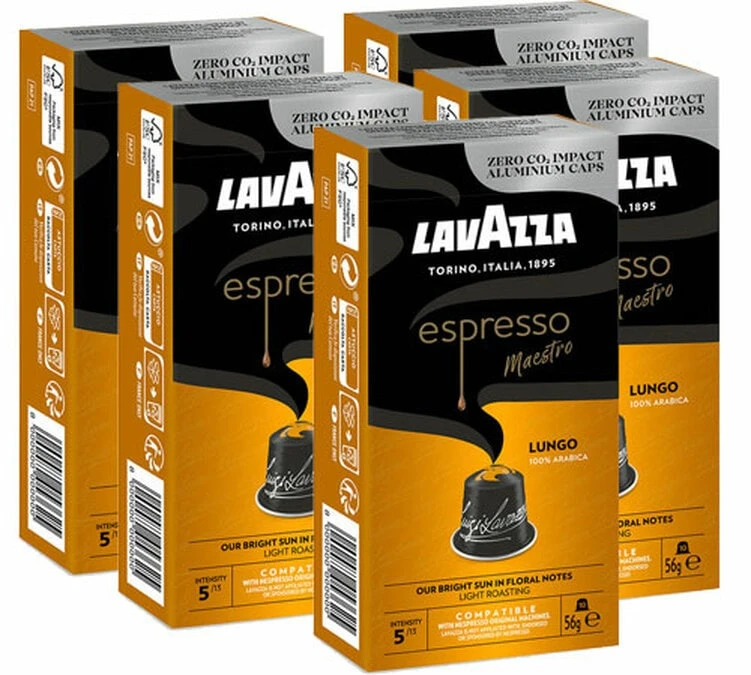 50 Capsules Aluminium Maestro LUNGO Compatibles Nespresso® - LAVAZZA 1 50 Capsules Aluminium Maestro LUNGO Compatibles Nespresso® - LAVAZZA