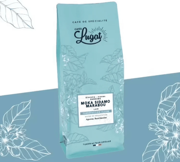 1kg Café En Grain Ethiopie Moka Sidamo Marabou - CAFES LUGAT 2 1kg Café En Grain Ethiopie Moka Sidamo Marabou - CAFES LUGAT – Image 2