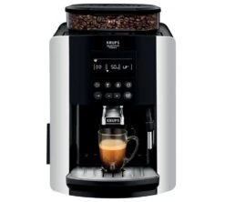 Krups Arabica Noire Argent YY3075FD -CaféStyle Boutique machine a cafe krups yy3075fd face