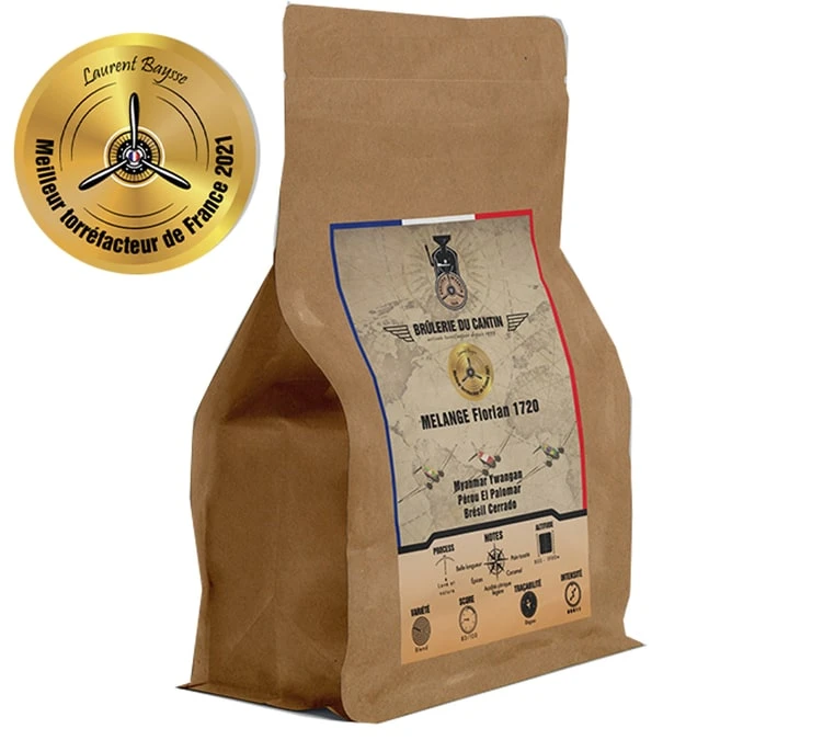 250g Café En Grains - Mélange Florian 1720 100% Arabica - Brûlerie Du Cantin 1 250g Café En Grains - Mélange Florian 1720 100% Arabica - Brûlerie Du Cantin