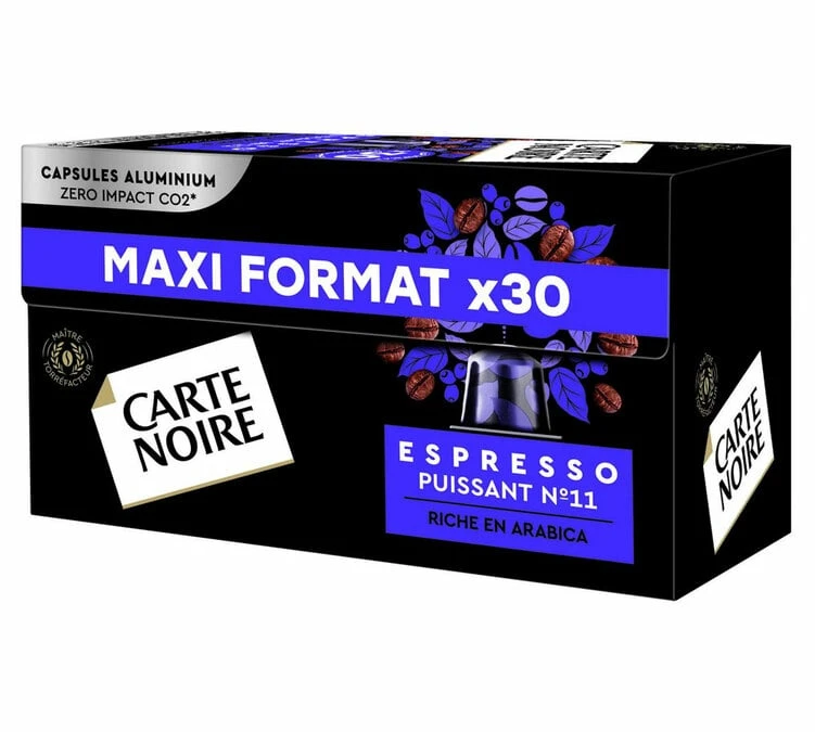 30 Capsules Compatibles Nespresso®- Espresso Puissant N°11 - CARTE NOIRE 5 30 Capsules Compatibles Nespresso®- Espresso Puissant N°11 - CARTE NOIRE – Image 5