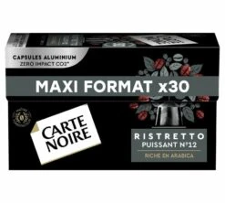 30 Capsules Compatibles Nespresso® - Ristretto Puissant N°12 - CARTE NOIRE