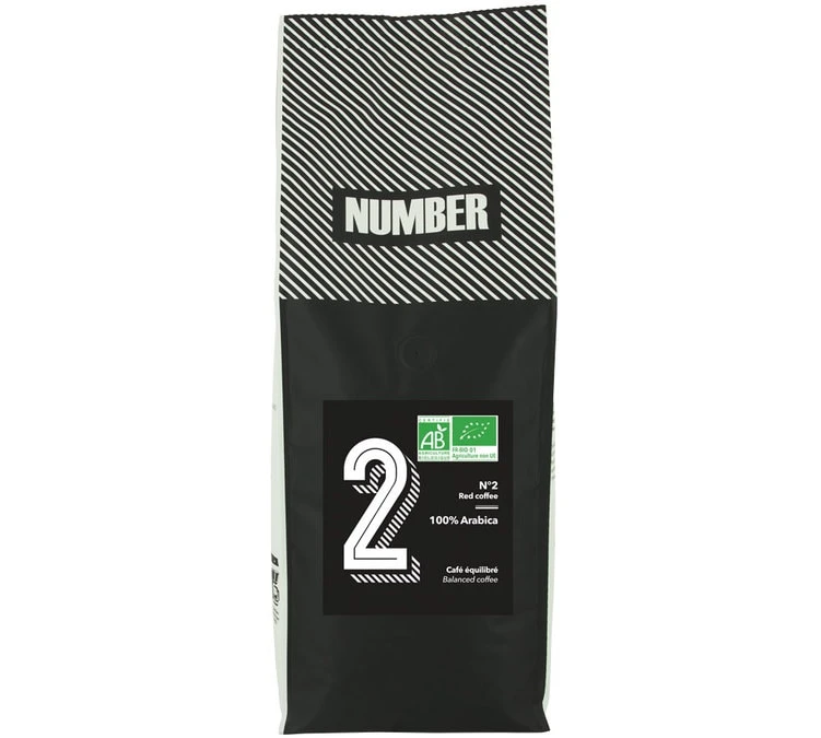 1kg Café En Grain Bio 100% Arabica N°2 - Number 1 1kg Café En Grain Bio 100% Arabica N°2 - Number