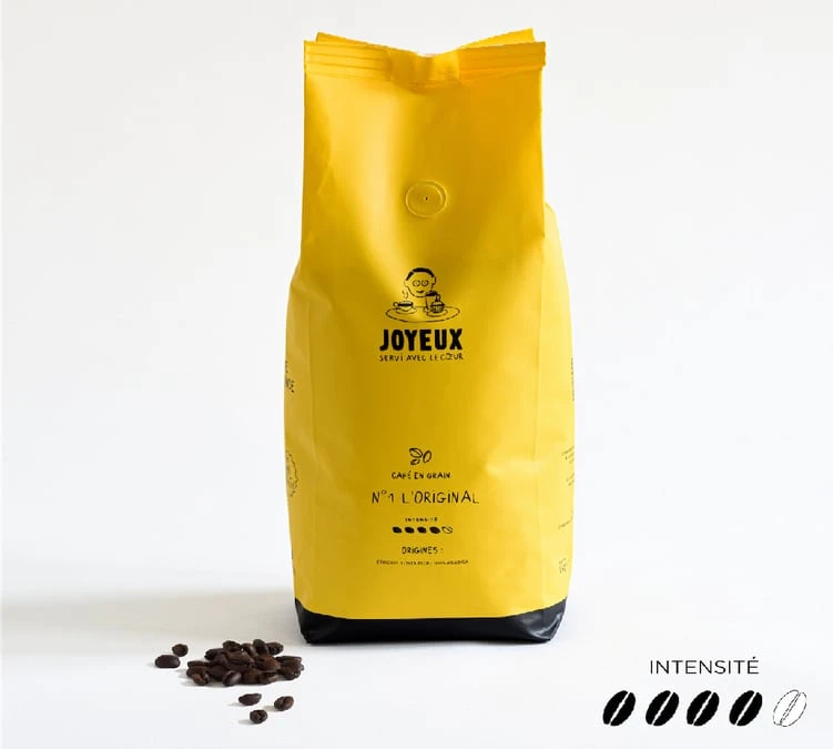 Café En Grains - Café Joyeux N°1 L'Original - 1kg 1 Café En Grains - Café Joyeux N°1 L'Original - 1kg