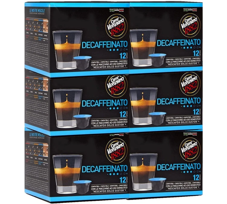 Caffè Vergnano Pack Capsules Vergnano Decaffeinato 6x12 Pour Nescafe® Dolce Gusto® 1 Caffè Vergnano Pack Capsules Vergnano Decaffeinato 6x12 Pour Nescafe® Dolce Gusto®