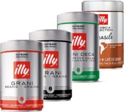 4 X 250g Pack Découverte - Café En Grain 100% Arabica - Illy