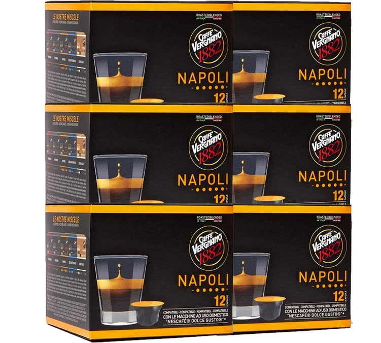Caffè Vergnano 72 Capsules Napoli Pour Nescafe® Dolce Gusto® - CAFFE VERGNANO 1 Caffè Vergnano 72 Capsules Napoli Pour Nescafe® Dolce Gusto® - CAFFE VERGNANO
