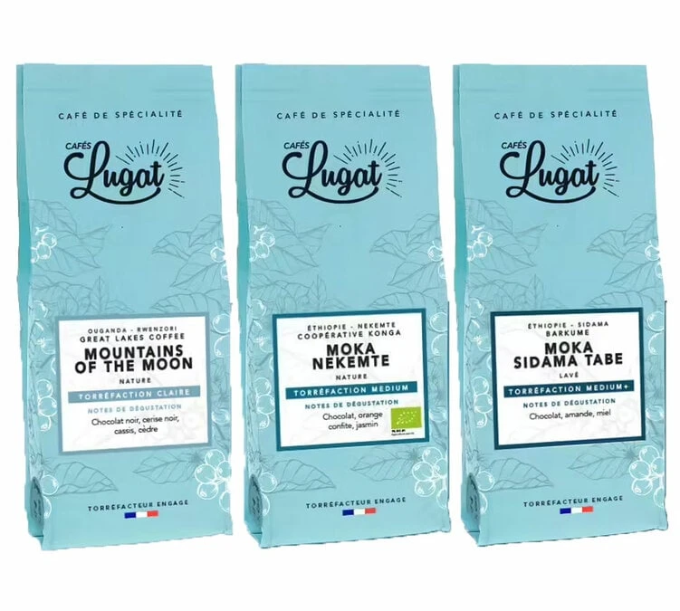 Pack Cafés En Grain Pure Origine D'Afrique - CAFES LUGAT 1 Pack Cafés En Grain Pure Origine D'Afrique - CAFES LUGAT